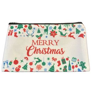 2/$10 Holiday Cosmetic Makeup Bag Merry Christmas